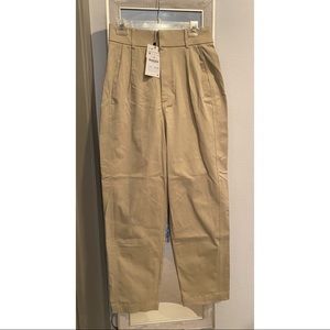Pleated Beige Pants